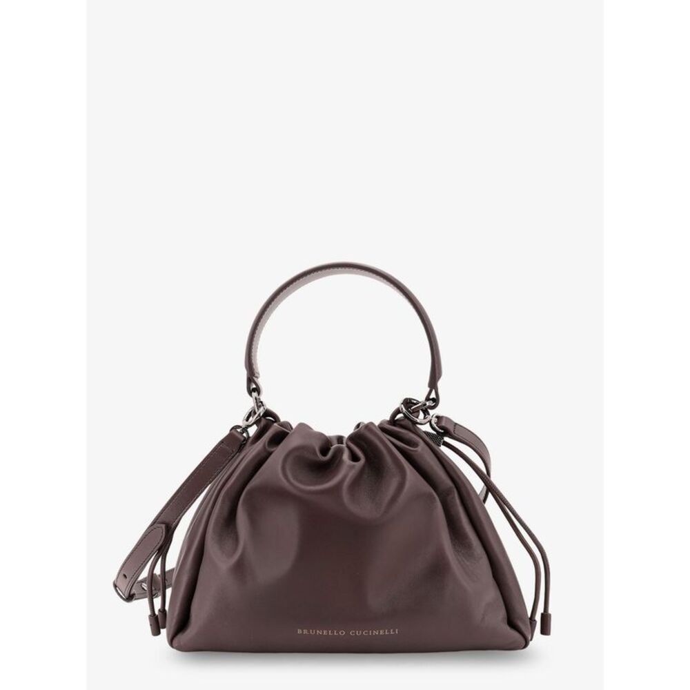 Brunello Cucinelli Women Leather Handbag With Monile Detail
